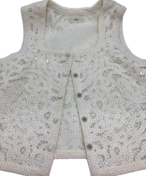 IENA（イエナ）IENA (イエナ) モールエンブロイダリーベスト ホワイト サイズ:FREEの古着・服飾アイテム