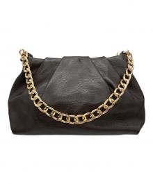 AULENTTI（オウレンティ）の古着「ゴールドチェーンショルダーバッグ」｜ブラウン