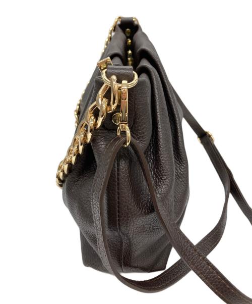 AULENTTI（オウレンティ）AULENTTI (オウレンティ) ゴールドチェーンショルダーバッグ ブラウン サイズ:-の古着・服飾アイテム
