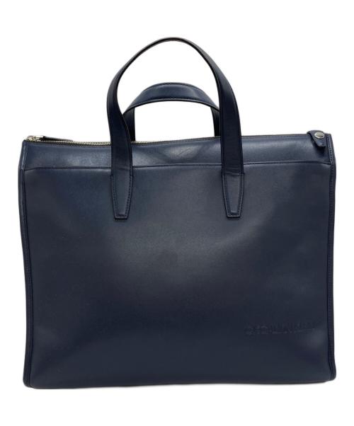 Calvin Klein（カルバンクライン）Calvin Klein (カルバンクライン) レザーブリーフケース ネイビーの古着・服飾アイテム