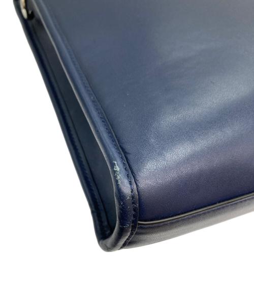 Calvin Klein（カルバンクライン）Calvin Klein (カルバンクライン) レザーブリーフケース ネイビーの古着・服飾アイテム