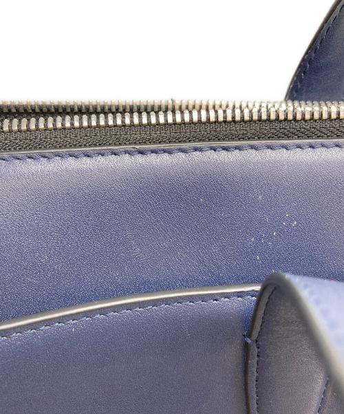 Calvin Klein（カルバンクライン）Calvin Klein (カルバンクライン) レザーブリーフケース ネイビーの古着・服飾アイテム