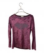 hystericsヒステリックス）の古着「シースルーベロアカットソー」｜パープル