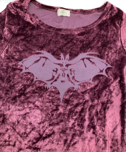 hysterics（ヒステリックス）hysterics (ヒステリックス) シースルーベロアカットソー パープル サイズ:FREEの古着・服飾アイテム