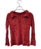 hystericsヒステリックス）の古着「レースアップニット」｜レッド