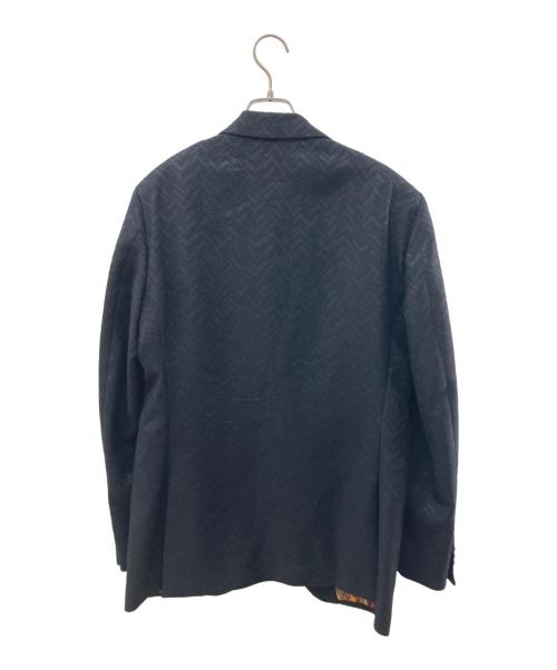 ETRO（エトロ）ETRO (エトロ) ペイズリーライニングラメテーラードジャケット ブラック サイズ:48の古着・服飾アイテム