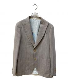 ETRO（エトロ）の古着「ペイズリーライニング2Bテーラードジャケット」｜ベージュ