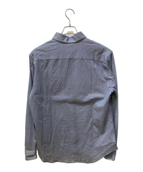 GIORGIO ARMANI（ジョルジョアルマーニ）GIORGIO ARMANI (ジョルジョアルマーニ) ヘリンボーン織シャツ ネイビー サイズ:44 180/12Aの古着・服飾アイテム