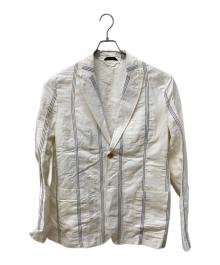 GIORGIO ARMANI（ジョルジョアルマーニ）の古着「リネンテーラードジャケット」｜ホワイト