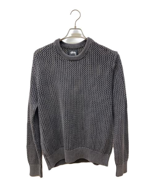 stussy（ステューシー）stussy (ステューシー) PIGMENT DYED LOOSE GAUGE SWEATER/ローゲージニット ブラック サイズ:XLの古着・服飾アイテム