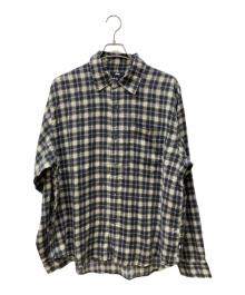 stussy（ステューシー）の古着「MATTHEW SHIRT PRINTED PLAID/チェックシャツ」｜ブラック×イエロー