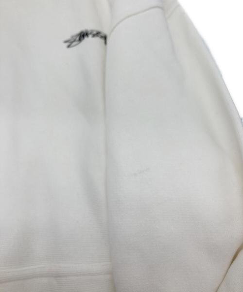 stussy（ステューシー）stussy (ステューシー) ワンポイントロゴプルオーバーパーカー ホワイト サイズ:XLの古着・服飾アイテム