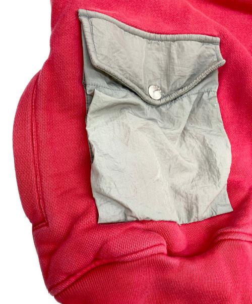 PALACE（パレス）PALACE (パレス) 3MS HOOD/スウェット レッド×グレー サイズ:XLの古着・服飾アイテム