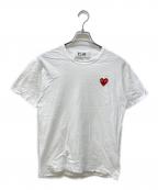 PLAY COMME des GARCONSプレイコムデギャルソン）の古着「ハートロゴTシャツ」｜ホワイト