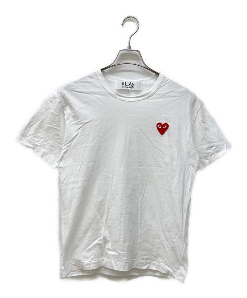 PLAY COMME des GARCONS（プレイコムデギャルソン）PLAY COMME des GARCONS (プレイコムデギャルソン) ハートロゴTシャツ ホワイト サイズ:Mの古着・服飾アイテム
