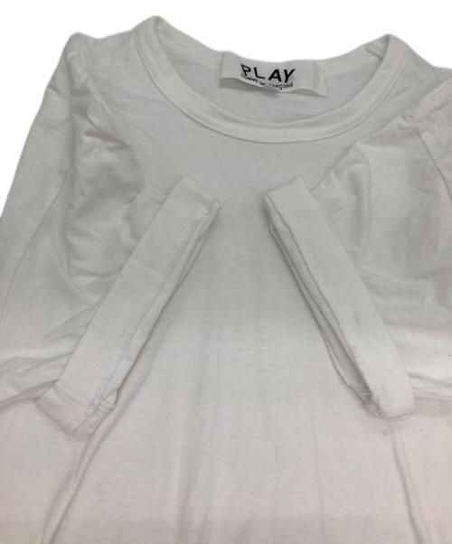 PLAY COMME des GARCONS（プレイコムデギャルソン）PLAY COMME des GARCONS (プレイコムデギャルソン) ハートロゴTシャツ ホワイト サイズ:Mの古着・服飾アイテム