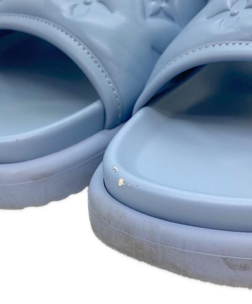 LOUIS VUITTON（ルイ ヴィトン）LOUIS VUITTON (ルイ ヴィトン) ウォーターフロントラインモノグラムミュール/サンダル スカイブルー サイズ:7の古着・服飾アイテム