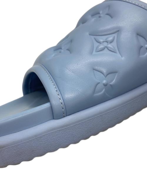 LOUIS VUITTON（ルイ ヴィトン）LOUIS VUITTON (ルイ ヴィトン) ウォーターフロントラインモノグラムミュール/サンダル スカイブルー サイズ:7の古着・服飾アイテム