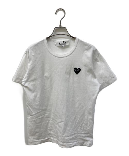 PLAY COMME des GARCONS（プレイコムデギャルソン）PLAY COMME des GARCONS (プレイコムデギャルソン) ハートロゴTシャツ ホワイト サイズ:Mの古着・服飾アイテム