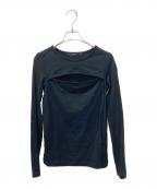 LIMI feuリミフゥ）の古着「デザインカットソー」｜ブラック