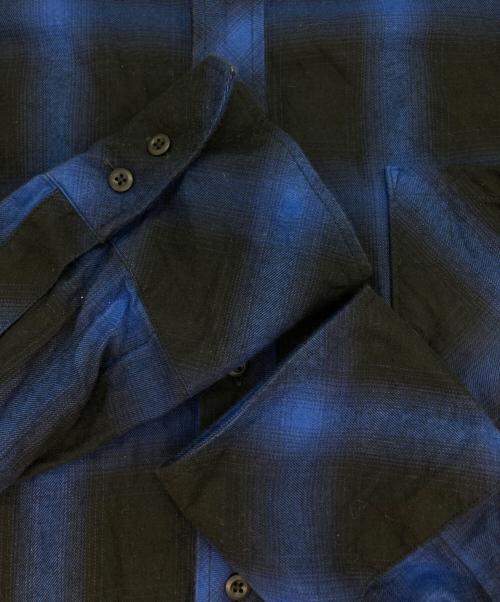 MIYAGIHIDETAKA（ミヤギヒデタカ）MIYAGIHIDETAKA (ミヤギヒデタカ) オンブレチェックシャツ ブルー サイズ:Ｍの古着・服飾アイテム