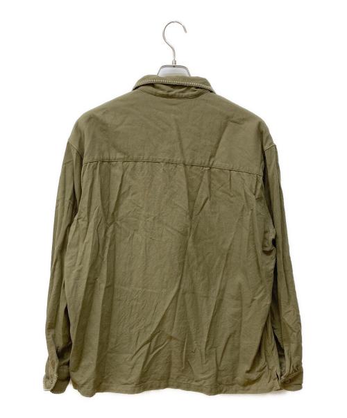 UNUSED（アンユーズド）UNUSED (アンユーズド) ステッチデザインオープンカラーシャツ カーキ サイズ:Lの古着・服飾アイテム