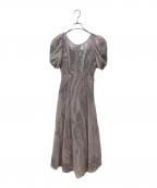 Snidelスナイデル）の古着「スパンコール刺繍レースドレス」｜ピンク