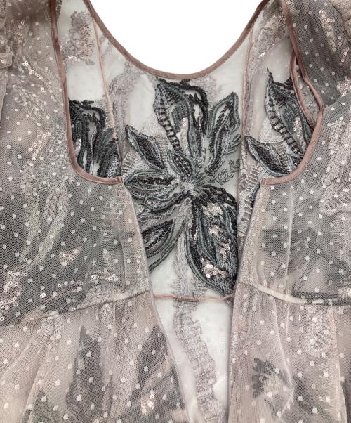 Snidel（スナイデル）Snidel (スナイデル) スパンコール刺繍レースドレス ピンク サイズ:Mの古着・服飾アイテム