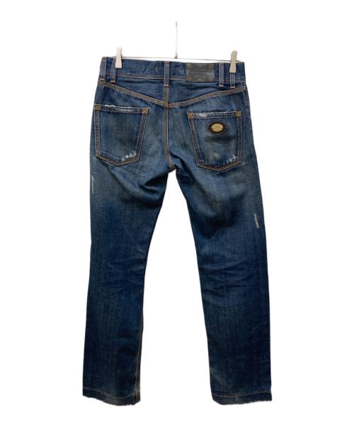 DOLCE & GABBANA（ドルチェ＆ガッバーナ）DOLCE & GABBANA (ドルチェ＆ガッバーナ) ダメージ加工デニムパンツ インディゴ サイズ:44の古着・服飾アイテム