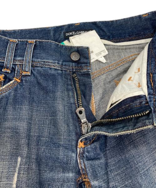 DOLCE & GABBANA（ドルチェ＆ガッバーナ）DOLCE & GABBANA (ドルチェ＆ガッバーナ) ダメージ加工デニムパンツ インディゴ サイズ:44の古着・服飾アイテム