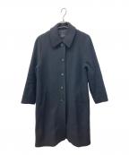 mizuiro-indミズイロインド）の古着「ウールブレンドステンカラーコート」｜ブラック