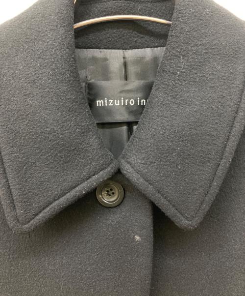 mizuiro-ind（ミズイロインド）mizuiro-ind (ミズイロインド) ウールブレンドステンカラーコート ブラック サイズ:-の古着・服飾アイテム