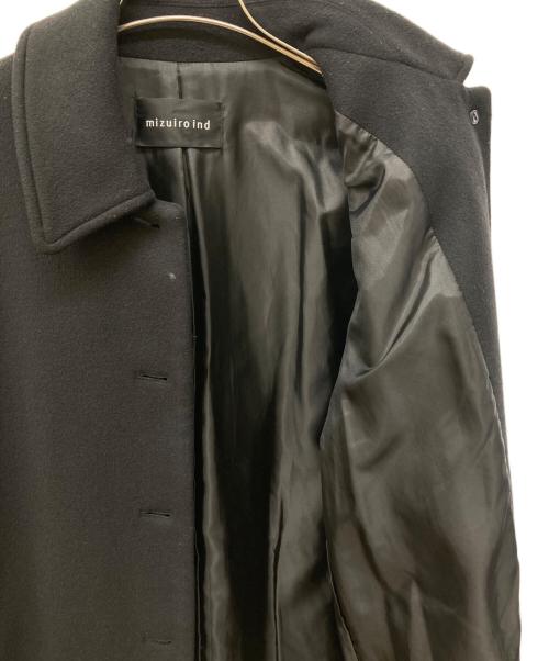 mizuiro-ind（ミズイロインド）mizuiro-ind (ミズイロインド) ウールブレンドステンカラーコート ブラック サイズ:-の古着・服飾アイテム