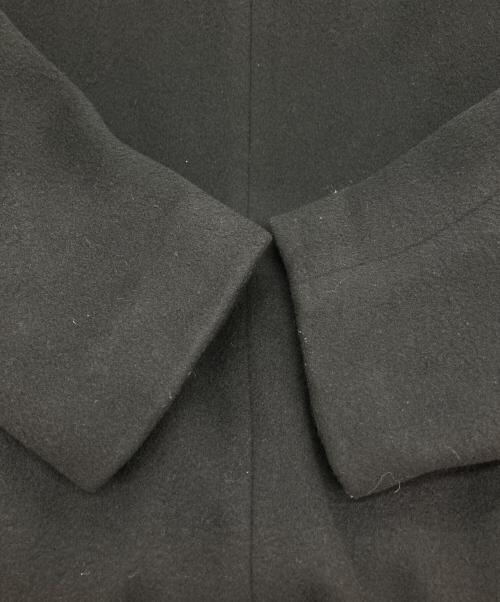 mizuiro-ind（ミズイロインド）mizuiro-ind (ミズイロインド) ウールブレンドステンカラーコート ブラック サイズ:-の古着・服飾アイテム