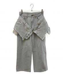 kotohayokozawa（コトハヨコザワ）の古着「レイヤードデニムパンツ」｜インディゴ