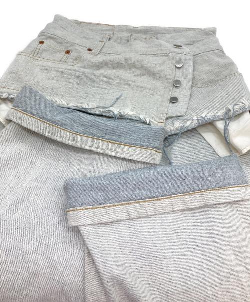 kotohayokozawa（コトハヨコザワ）kotohayokozawa (コトハヨコザワ) レイヤードデニムパンツ インディゴ サイズ:Sの古着・服飾アイテム