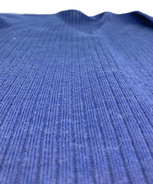courreges（クレージュ）courreges (クレージュ) ロゴ刺繍リブ編みカーディガン ネイビー サイズ:不明の古着・服飾アイテム