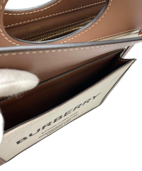 BURBERRY（バーバリー）BURBERRY (バーバリー) 2wayキャンバスハンドバッグ ブラウン×ベージュの古着・服飾アイテム