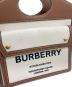 中古・古着 BURBERRY (バーバリー) 2wayキャンバスハンドバッグ ブラウン×ベージュ：48000円