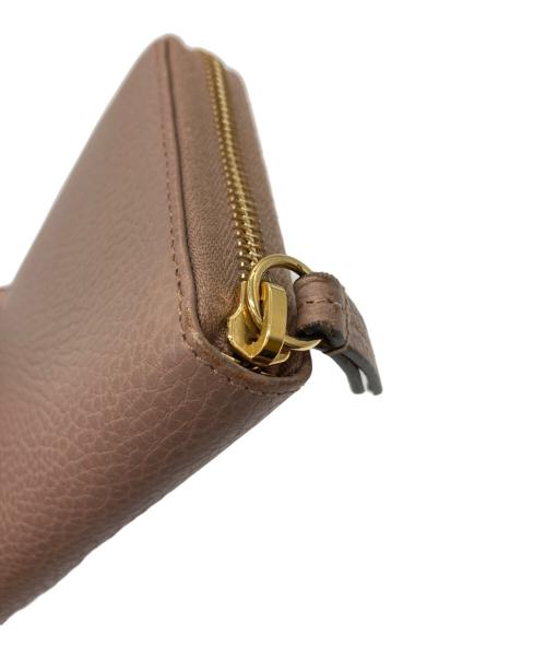 GUCCI（グッチ）GUCCI (グッチ) ダブルG ジップアラウンドウォレット/長財布 ピンクの古着・服飾アイテム