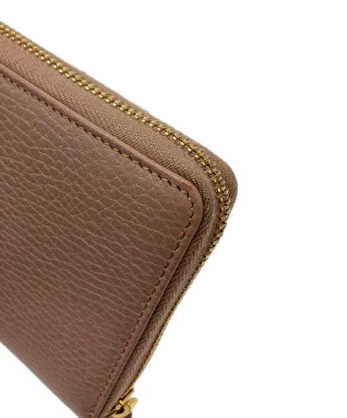 GUCCI（グッチ）GUCCI (グッチ) ダブルG ジップアラウンドウォレット/長財布 ピンクの古着・服飾アイテム