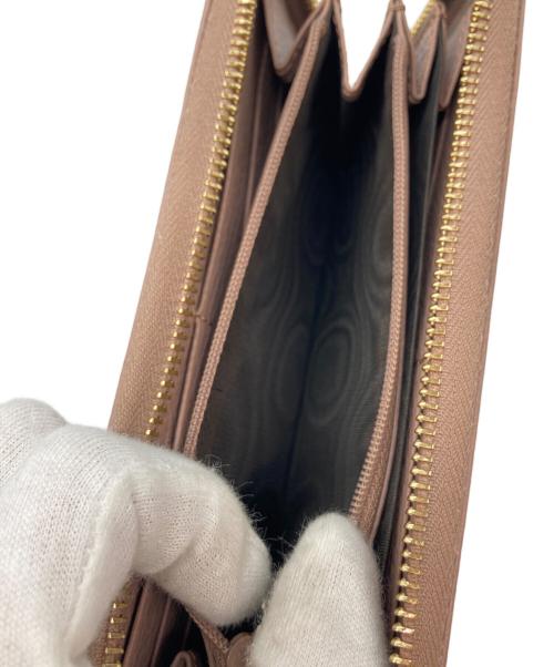 GUCCI（グッチ）GUCCI (グッチ) ダブルG ジップアラウンドウォレット/長財布 ピンクの古着・服飾アイテム