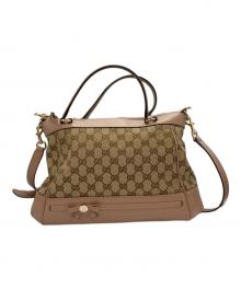 GUCCI（グッチ）の古着「GGキャンバス2WAYバッグ」｜ピンク