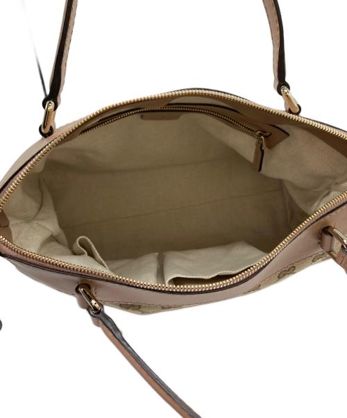 GUCCI（グッチ）GUCCI (グッチ) GGキャンバス2WAYバッグ ピンクの古着・服飾アイテム