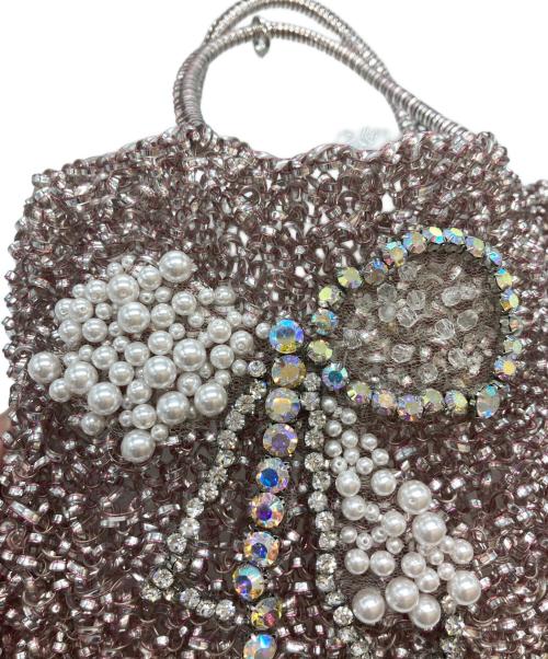 ANTEPRIMA（アンテプリマ）ANTEPRIMA (アンテプリマ) リボンビジューワイヤーバッグ ピンクの古着・服飾アイテム