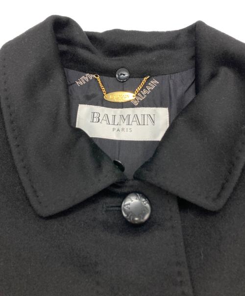 BALMAIN（バルマン）BALMAIN (バルマン) カシミヤコート ブラック サイズ:9の古着・服飾アイテム