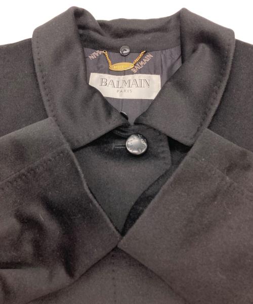 BALMAIN（バルマン）BALMAIN (バルマン) カシミヤコート ブラック サイズ:9の古着・服飾アイテム