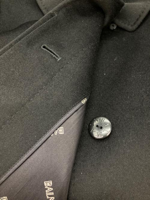 BALMAIN（バルマン）BALMAIN (バルマン) カシミヤコート ブラック サイズ:9の古着・服飾アイテム