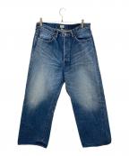 J.S HOMESTEADジャーナルスタンダード ホームステッド）の古着「AGING DENIM WIDE 5P/デニムパンツ」｜インディゴ