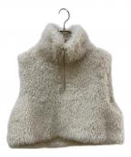 GALLARDA GALANTEガリャルダガランテ）の古着「フェイクファーハーフZIPプルオーバー」｜ベージュ